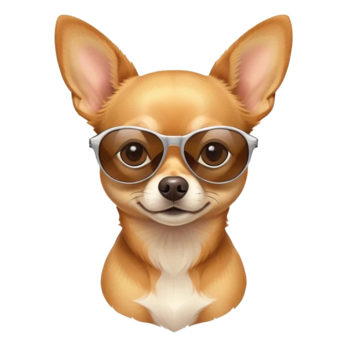 Goldenbrown Chihuahua with songlases  sticker