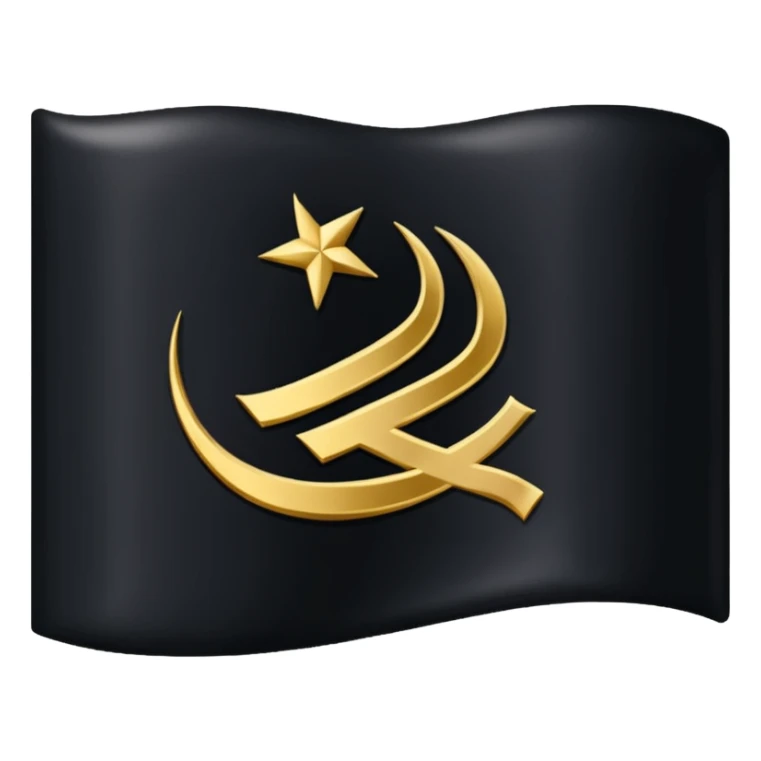 Black flag Arabic sahada in middle emoji sticker