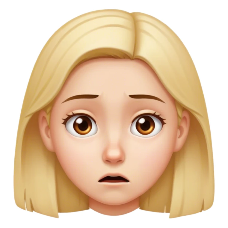 Girl hearing shooking news looks concerned  sticker