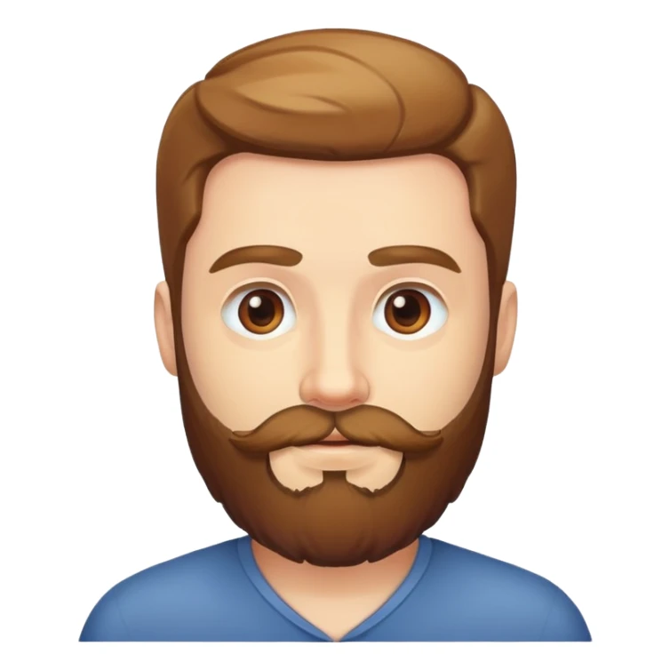 charming portrait of a man with Beard sticker
