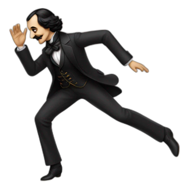 Edgar Alan Poe bailando sticker