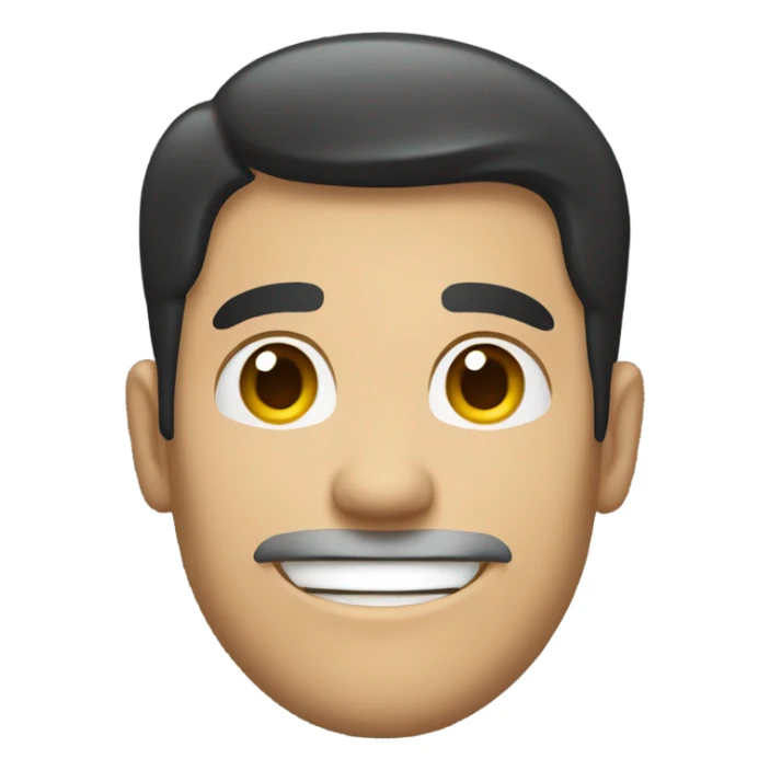 This same emoji but with a white guy with dark hair sticker