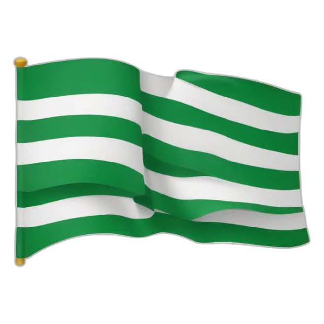 The flag of Andalusia with three horizontal stripes. The top and bottom stripe must be green, and the center stripe must be white. sticker