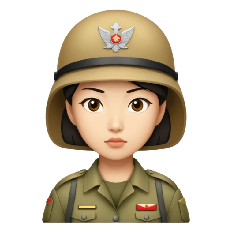 Soldier asian woman emoji sticker