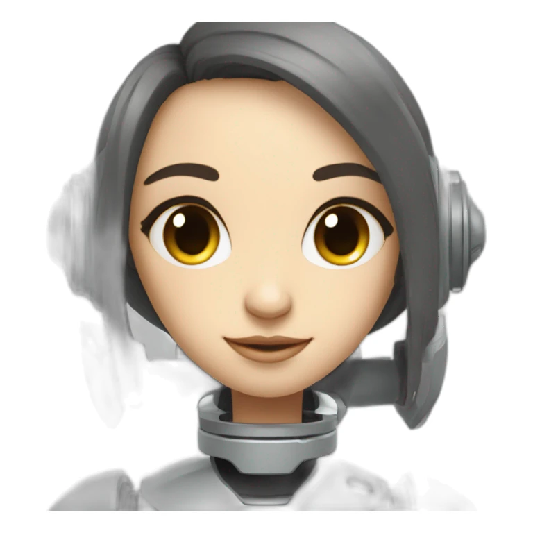 Cute robot girl with real Autonomie sticker