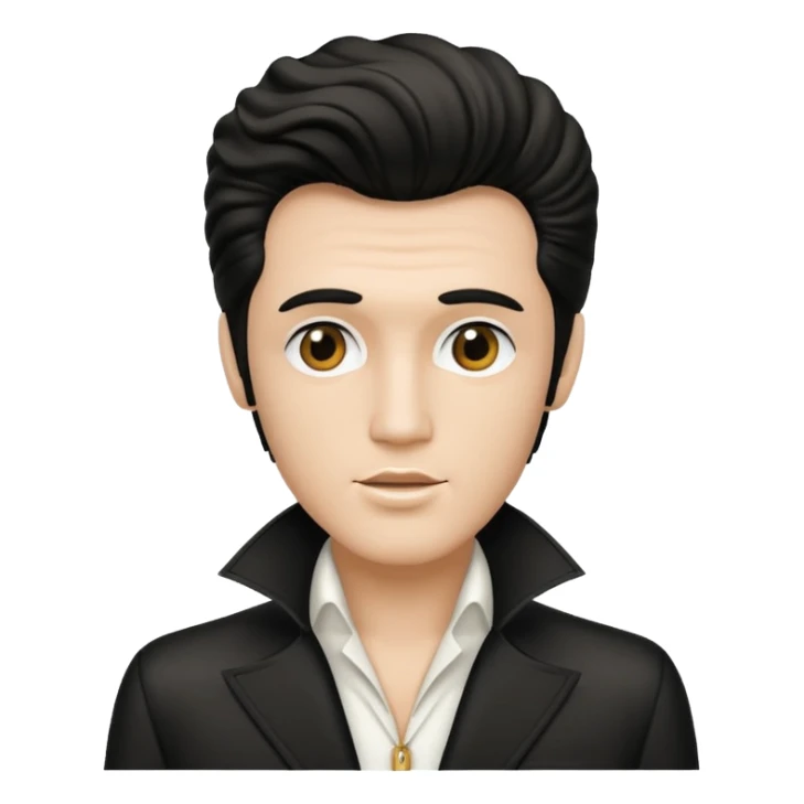 A Stickman with hair like Elvis presley sticker