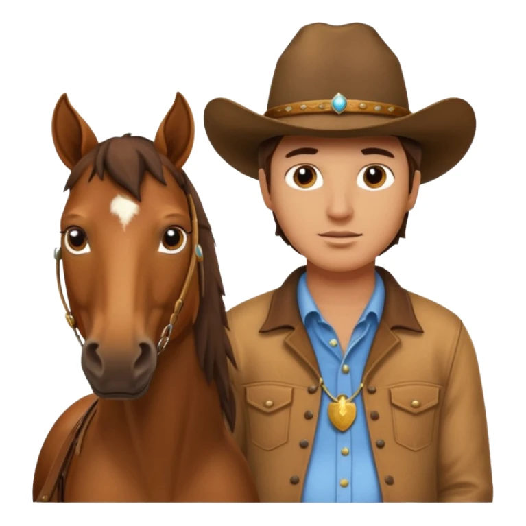 pregnant man with horse sticker