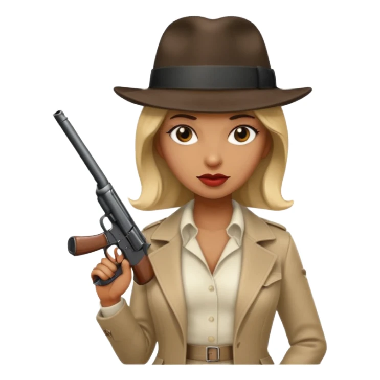 Female gangster sticker