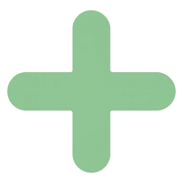 bold green plus icon with rounded edges, suitable for a changelog Discord channel sticker