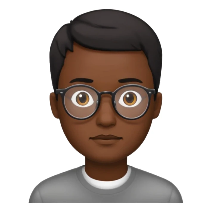 zumbi masculino, óculos fino, cabelo baixo sticker