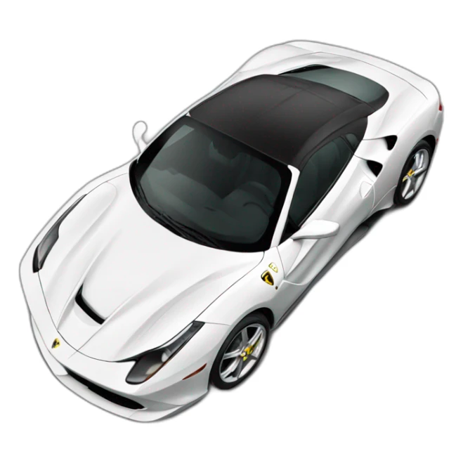 Chat blanc et noir dans une Ferrari sticker