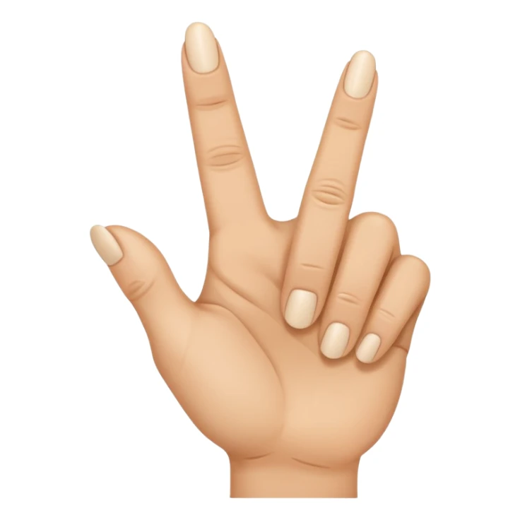 The index finger wrapped by the middle finger sticker