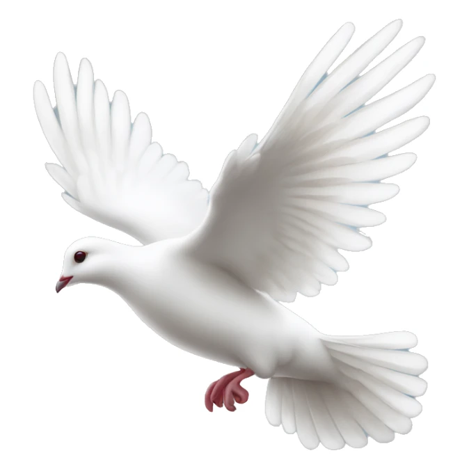 A flying white dove emoji hd quality sticker