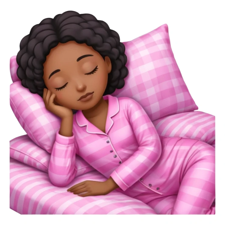 Black Hijabi sleeping in pink pyjamas sticker