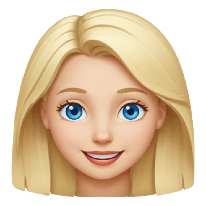 blonde girl with blue eyes winking sticker