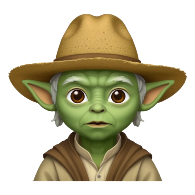 Yoda cu pălărie de cowboy sticker