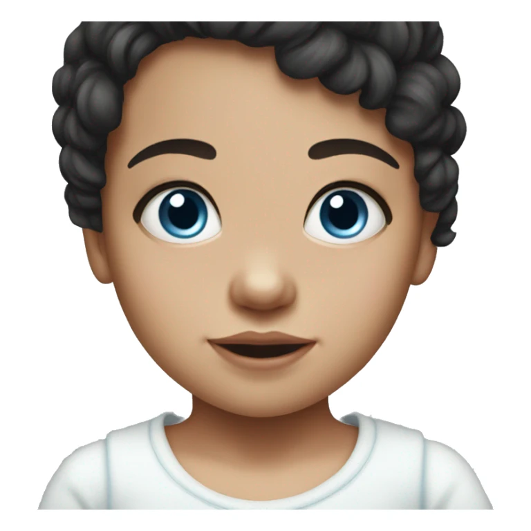 newborn daughter with dark hair and blue eyes sticker