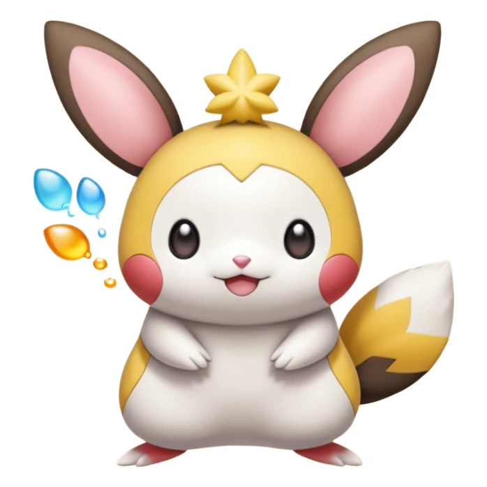 Emolga-Victini-Pichu-Dedenne-Togedemaru-fusion sticker