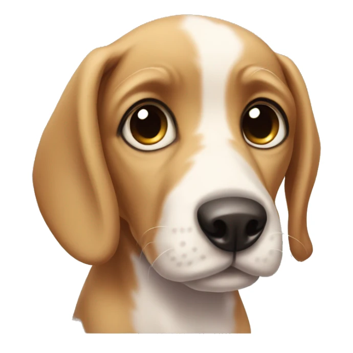 Puppy with long ears and big puppy eyes sticker