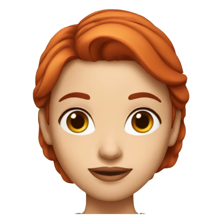 Attractive auburn hair woman sticker