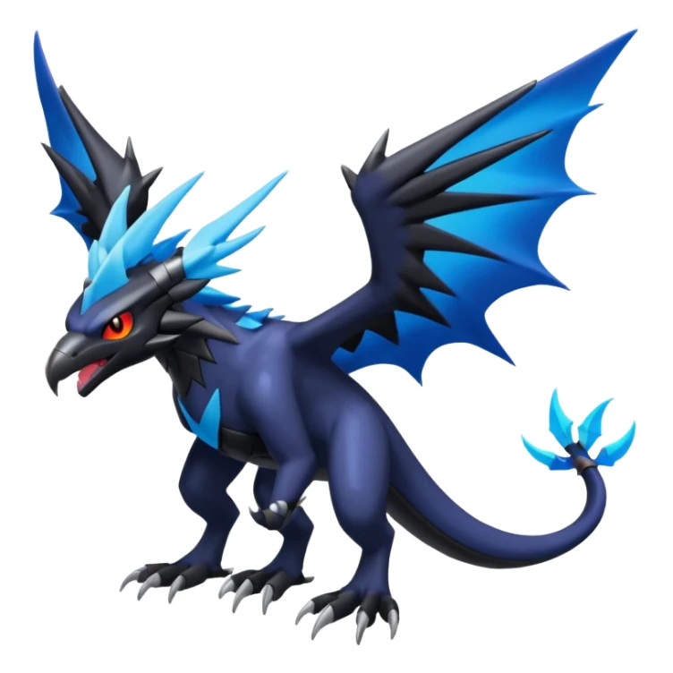 Shiny Dark Nargacuga-Zekrom-Noivern-Hybrid (Full body) sticker