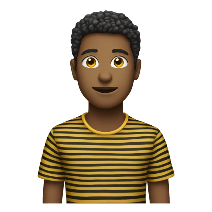 drew wearing yellow and black striped shirt sticker