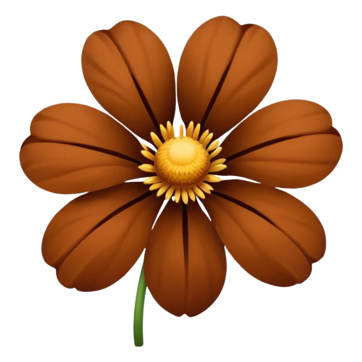 Brown flower emoji sticker