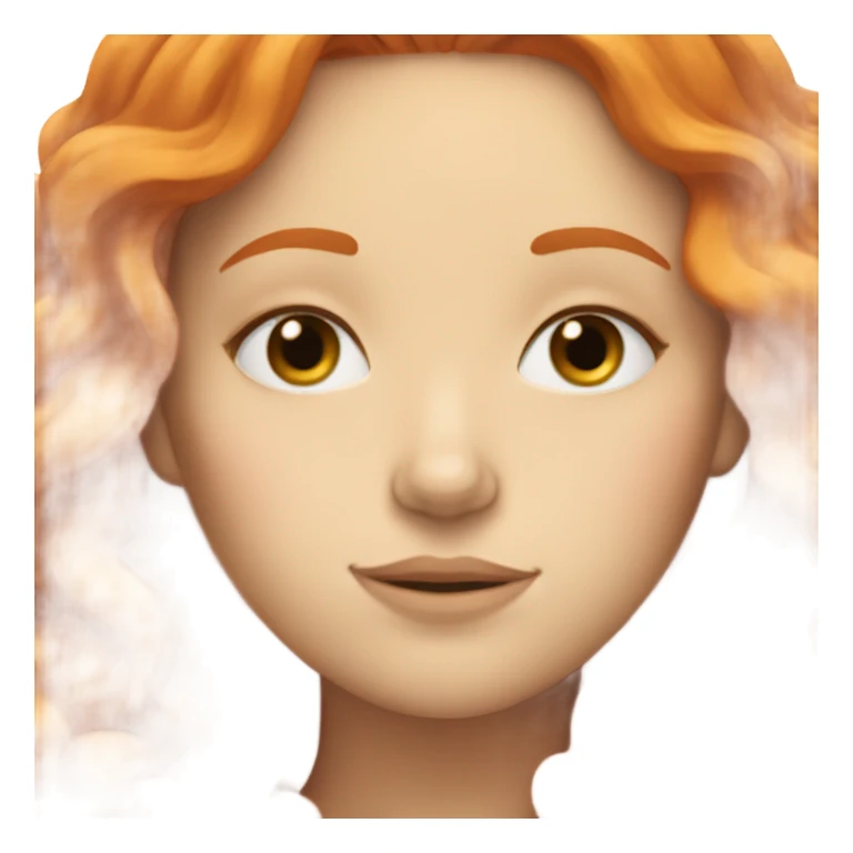 white girl with long wavy orange hair sleeping  sticker