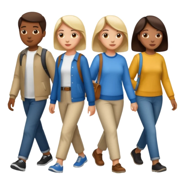 Line of people sticker