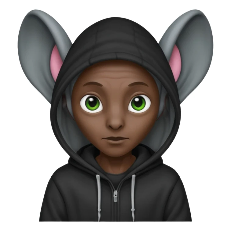 Aliens Dark gray, hoodie, long big ears sticker