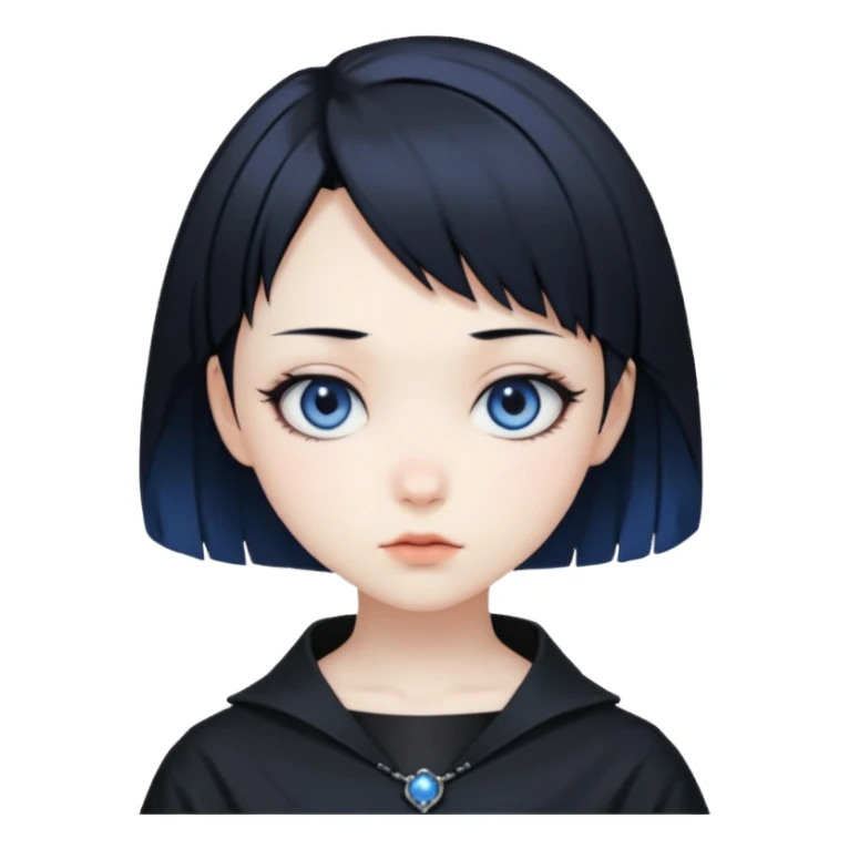 gotica de cabelo curto estilo a protagonista do anime perfect blue sticker