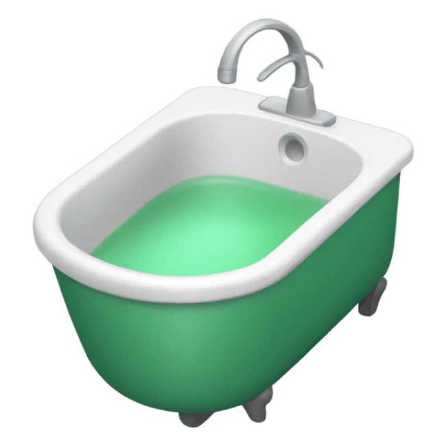 un baño ´publico plástico  portátil color  verde sticker