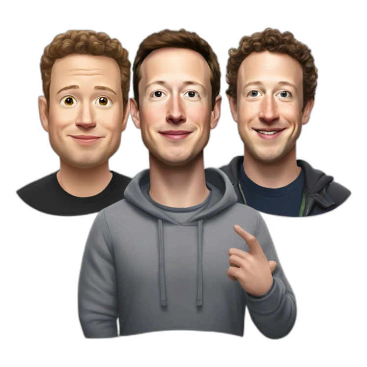 Elon musk, Mark Zuckerberg and Joe Rogen sticker