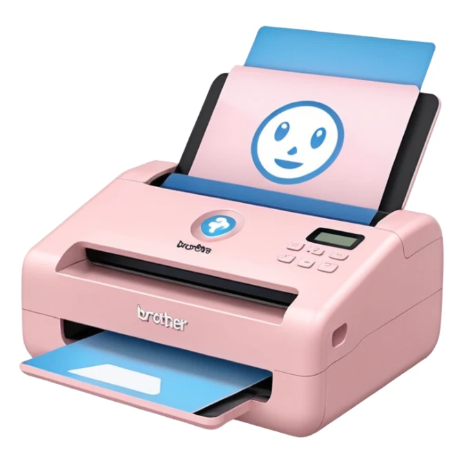 Light Pale Pink  Brother Scanners sticker