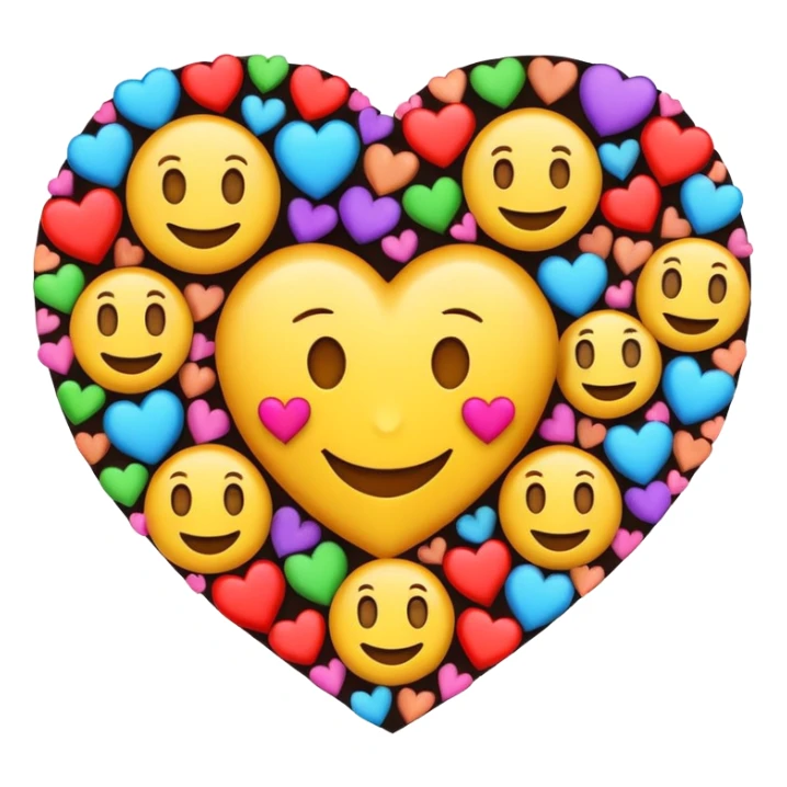 Susunkan aku emoji menjadi sebuah gambar love sticker