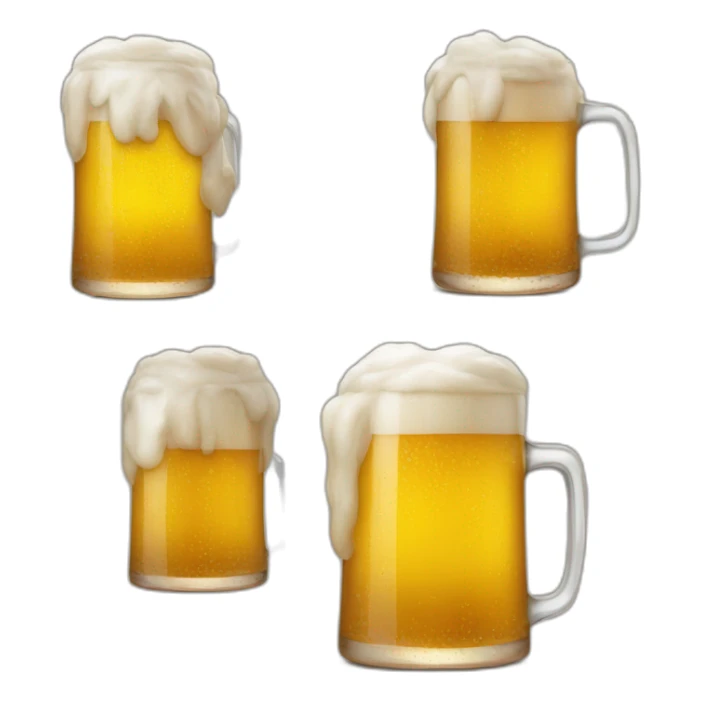 Emoji triste qui boit une bière 🍺 sticker