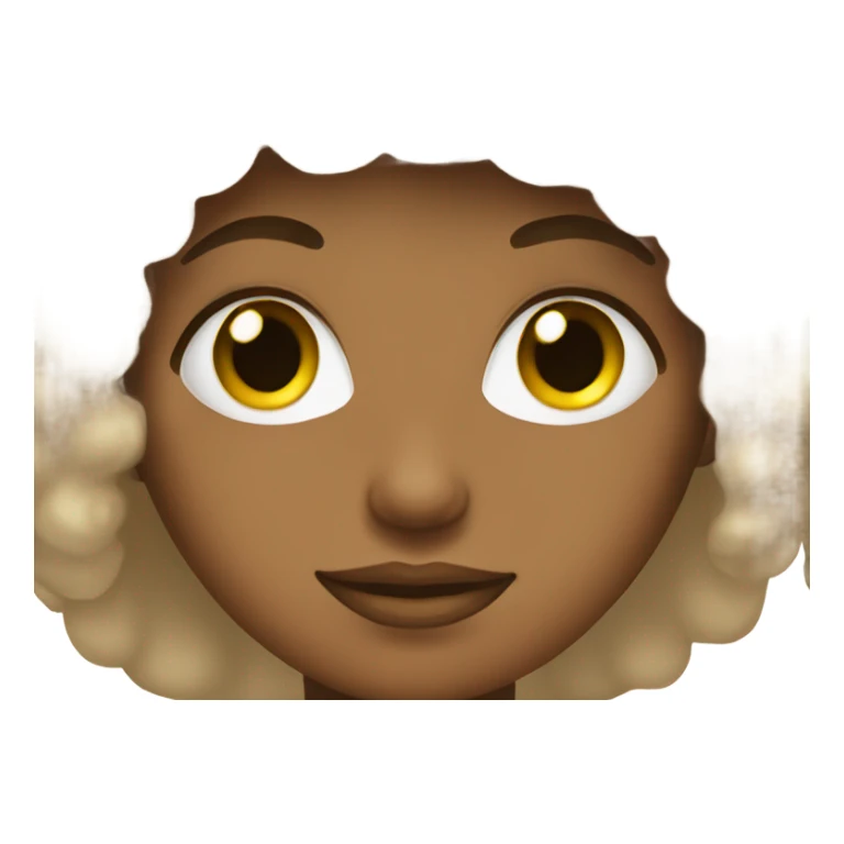 Tan girl with black and blonde afro sticker
