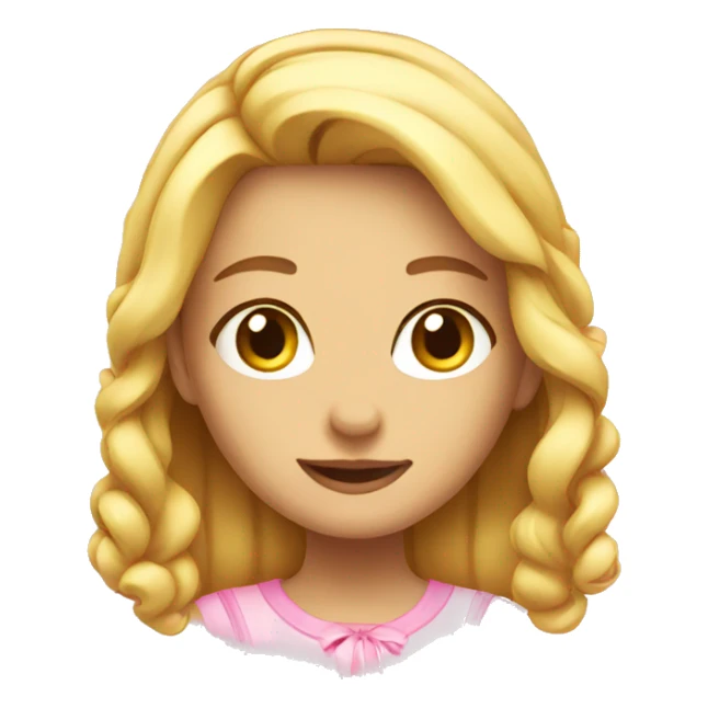 Girl emoji with a 🎀 sticker