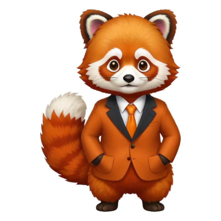 red panda with laywer hair sticker