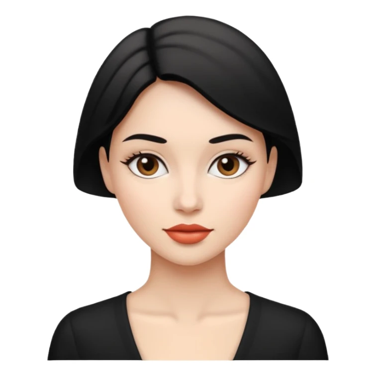 Fashion Black&White woman sticker