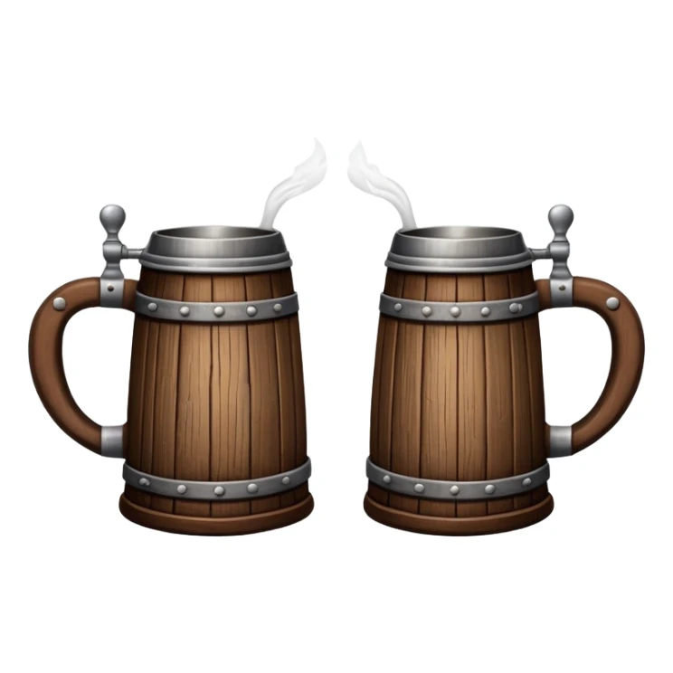 Two wooden tankard’s cheers  sticker