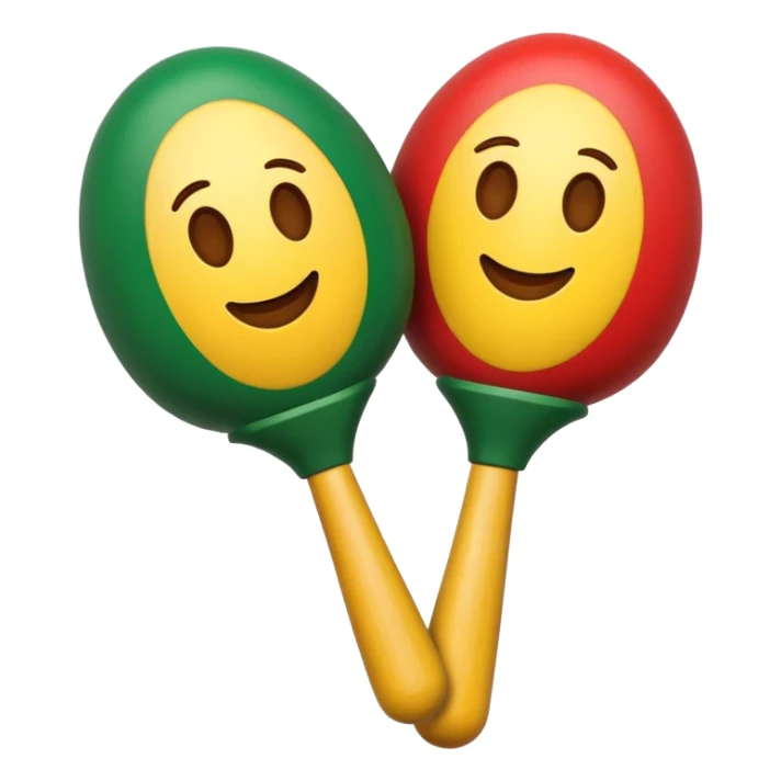 maracas amarillas y verdes sticker