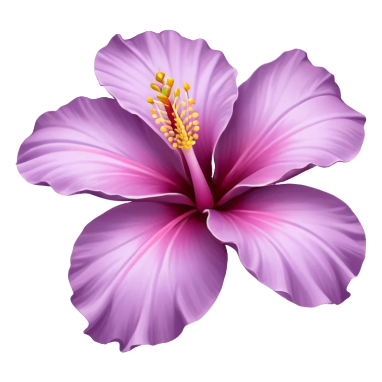 single lilac hibiscus blossom facing left in png form  sticker