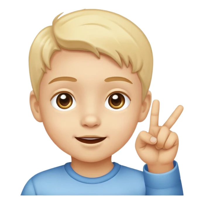 a child pointing to their eyes, cheerful and clear sticker
