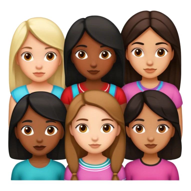 3 black girls one Mexican girl  sticker