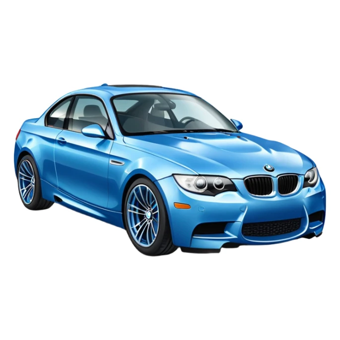 Blue BMW F car sticker