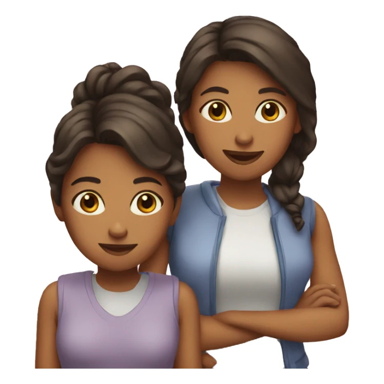a girl and a mom set emoji sticker
