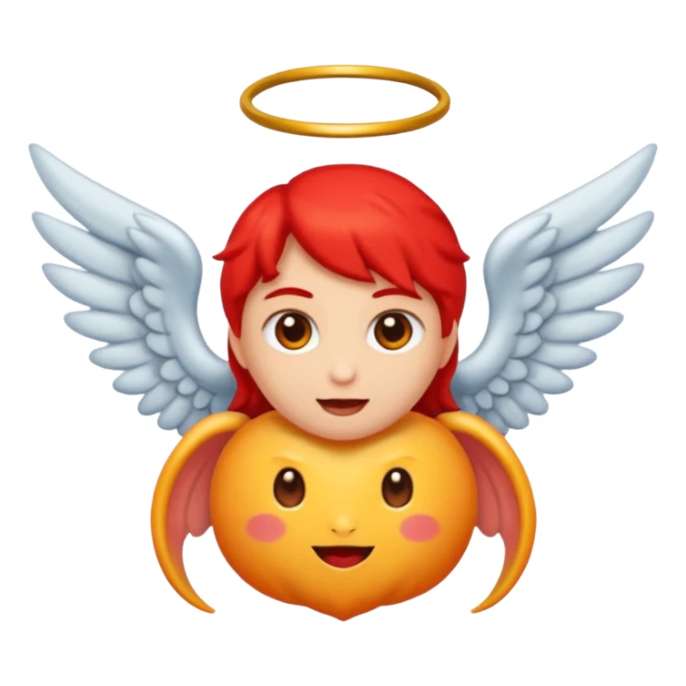 Créé un emojis d'un Ange et Demon s'entrelacent sticker
