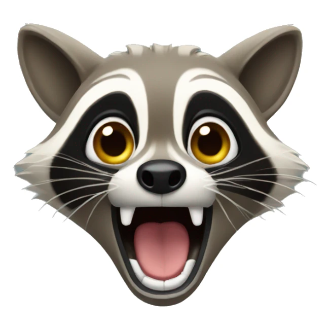 surprised raccoon sticker