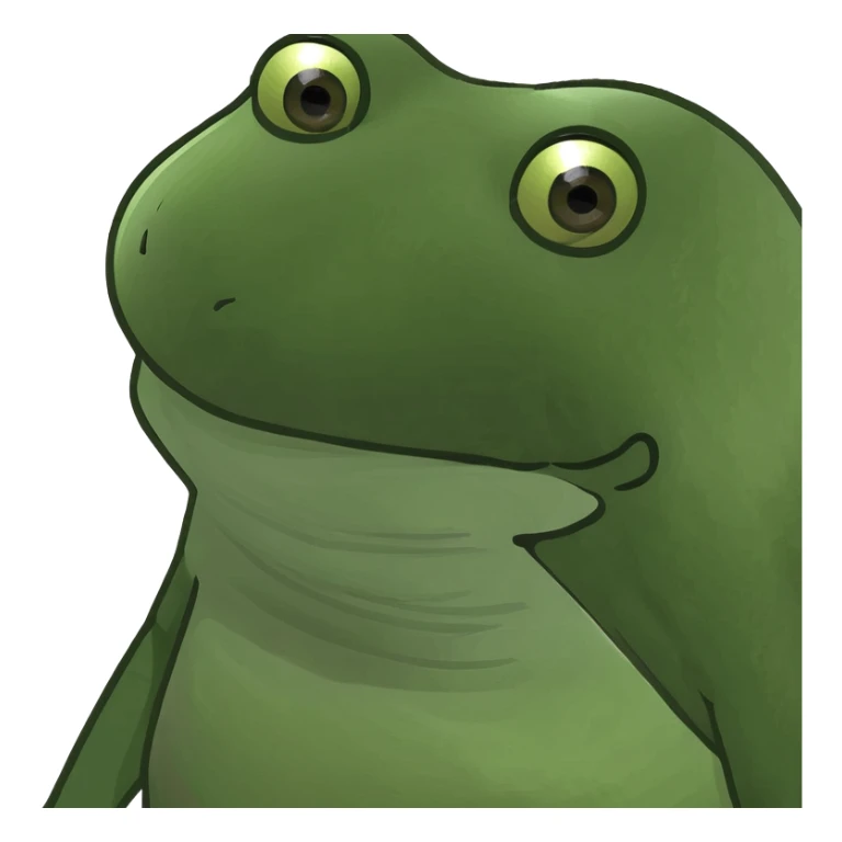 bufo the frog relaxing and enjoying the weekend, cheerful and laid-back sticker